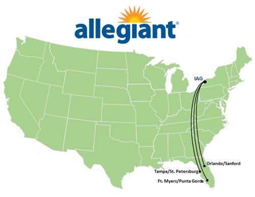 map showing IAG route information